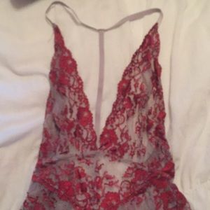 Intimately Free People Lace Teddy Bodysuit